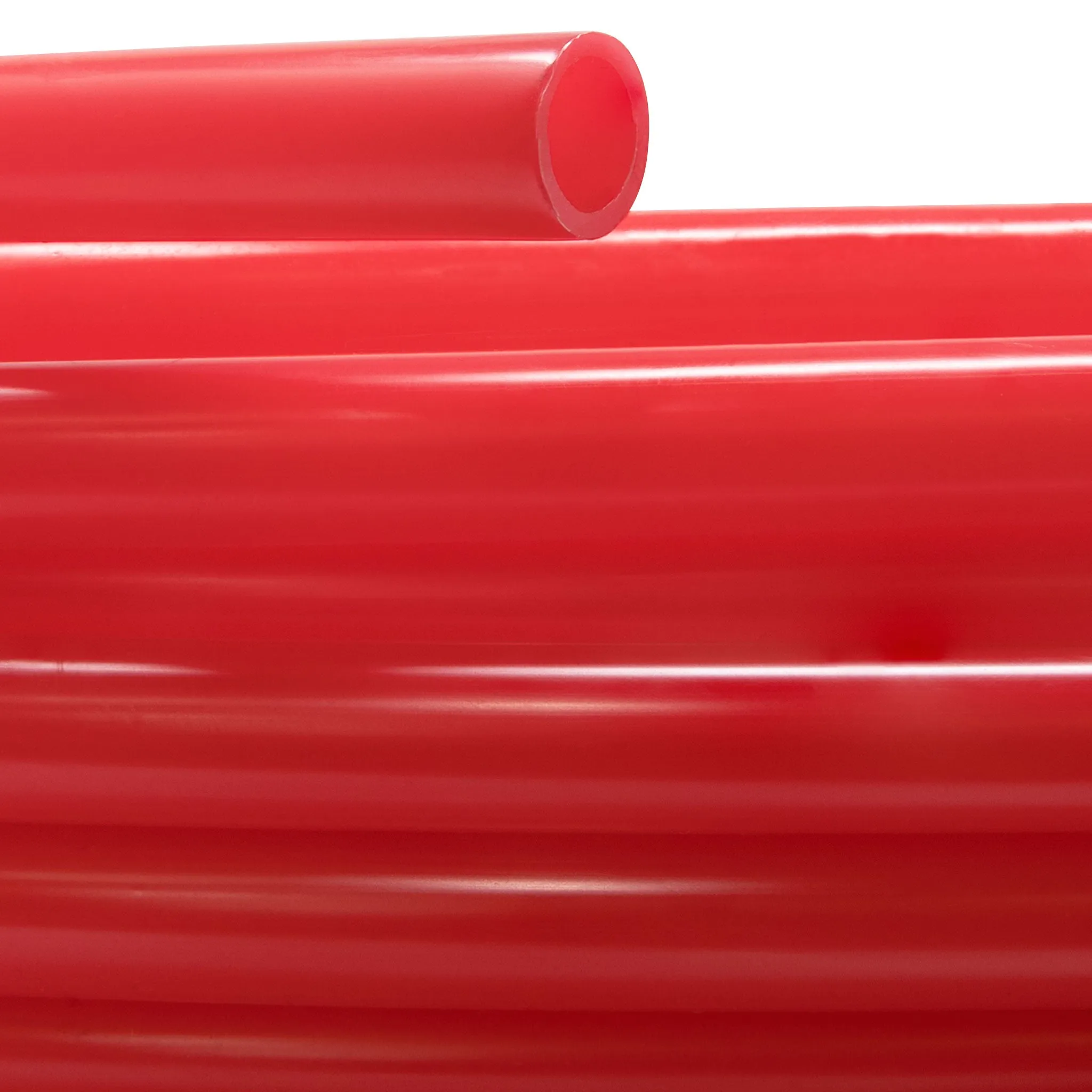 1" OD Red PEX B Polyethylene Pipe for Potable Water - 100 FT Roll