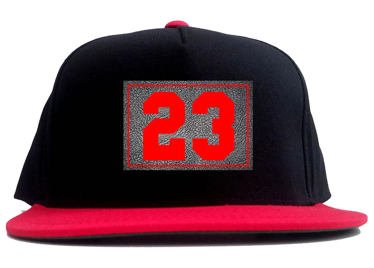 23 Cement Red Jersey 2 Tone Snapback Hat