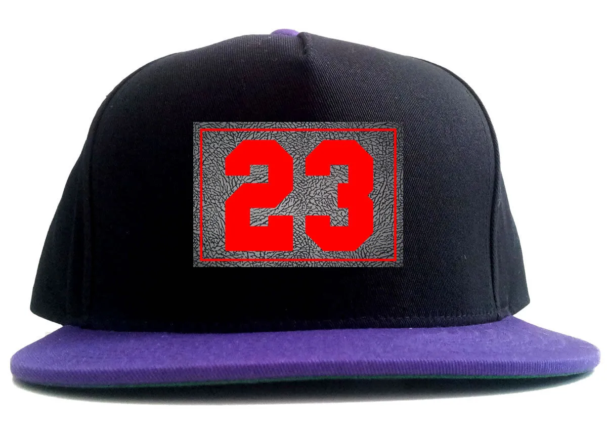 23 Cement Red Jersey 2 Tone Snapback Hat