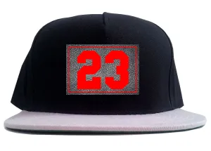 23 Cement Red Jersey 2 Tone Snapback Hat