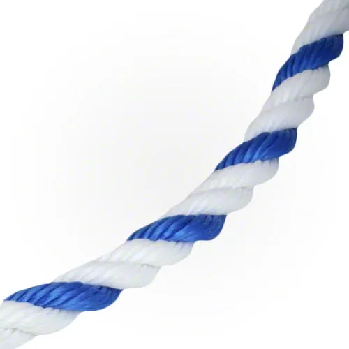 3/4" Blue and White Pool Rope - Per Foot