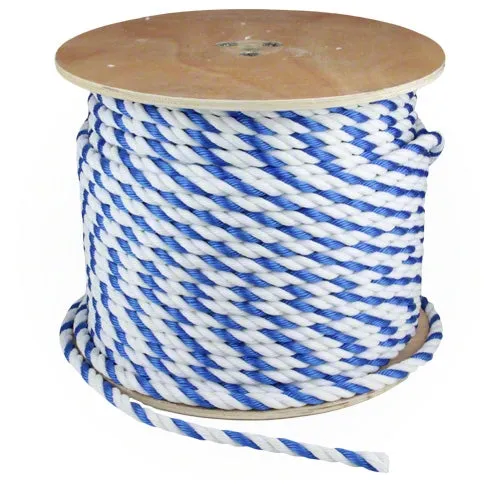 3/4" Blue and White Pool Rope - Per Foot