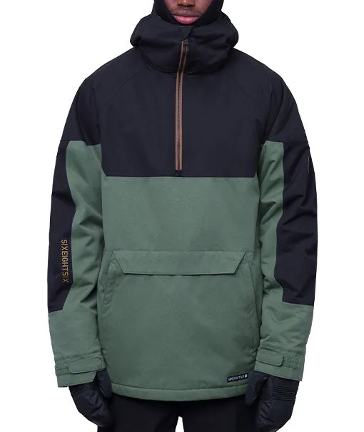 686 Men's Renewal Insulated Anorak Cypress Green Colorblock 2024