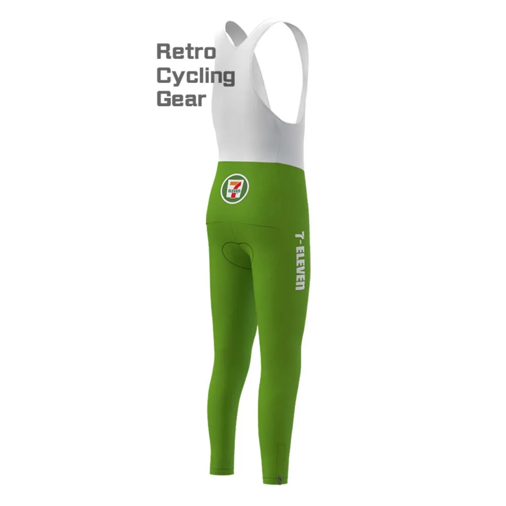 7-ELEVEN Green Fleece Retro Long Cycling Kits