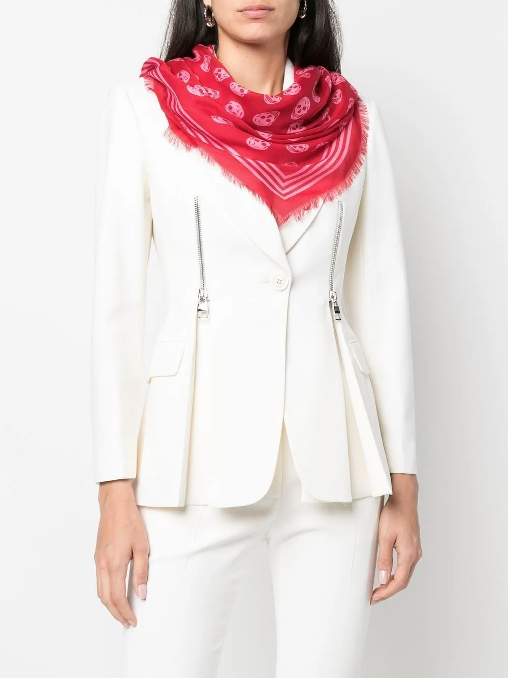 Alexander McQueen Scarfs Red