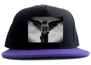 Angel Statue Wings Dark Goth 2 Tone Snapback Hat Cap