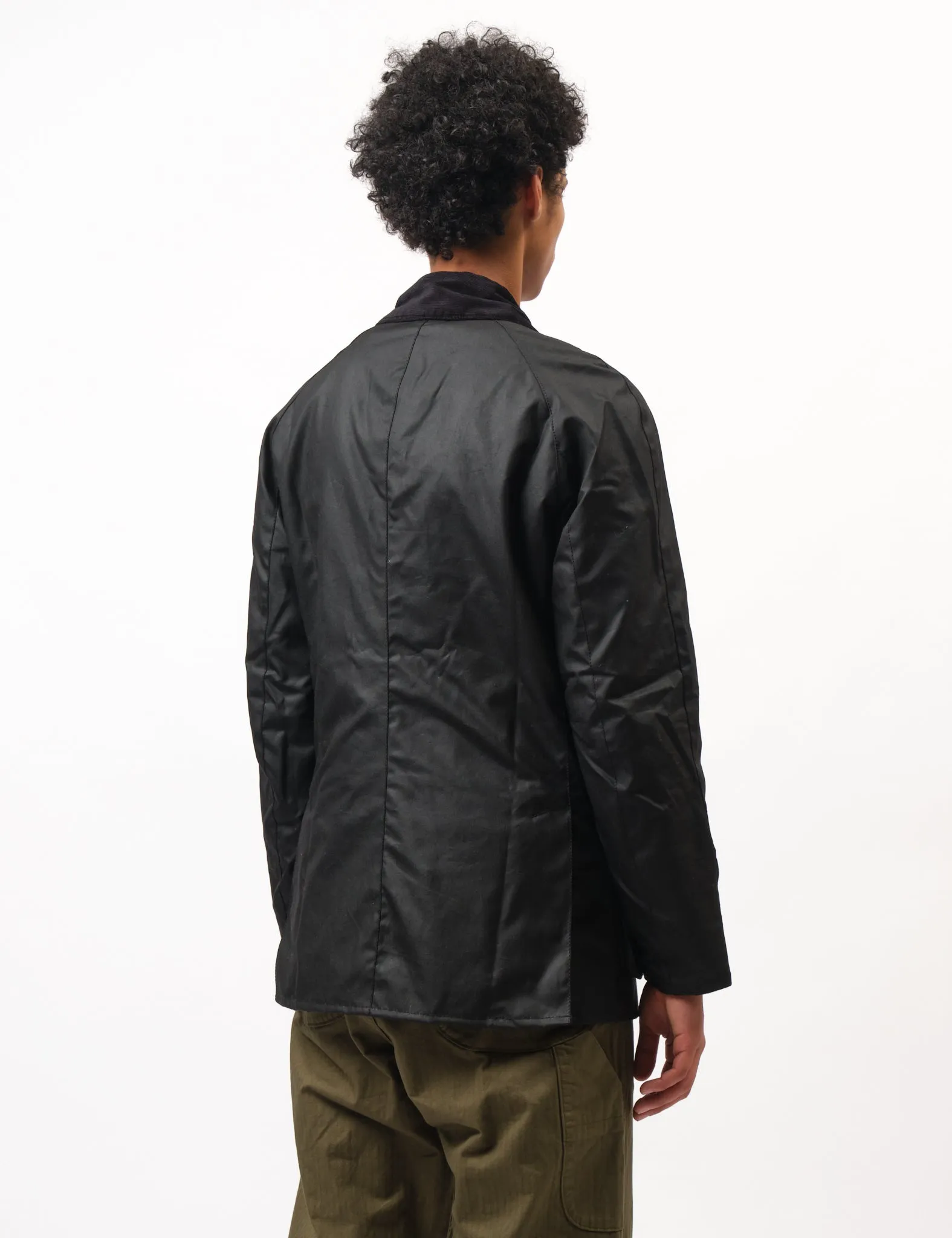 Barbour Ashby Wax Jacket - Black Classic Lining