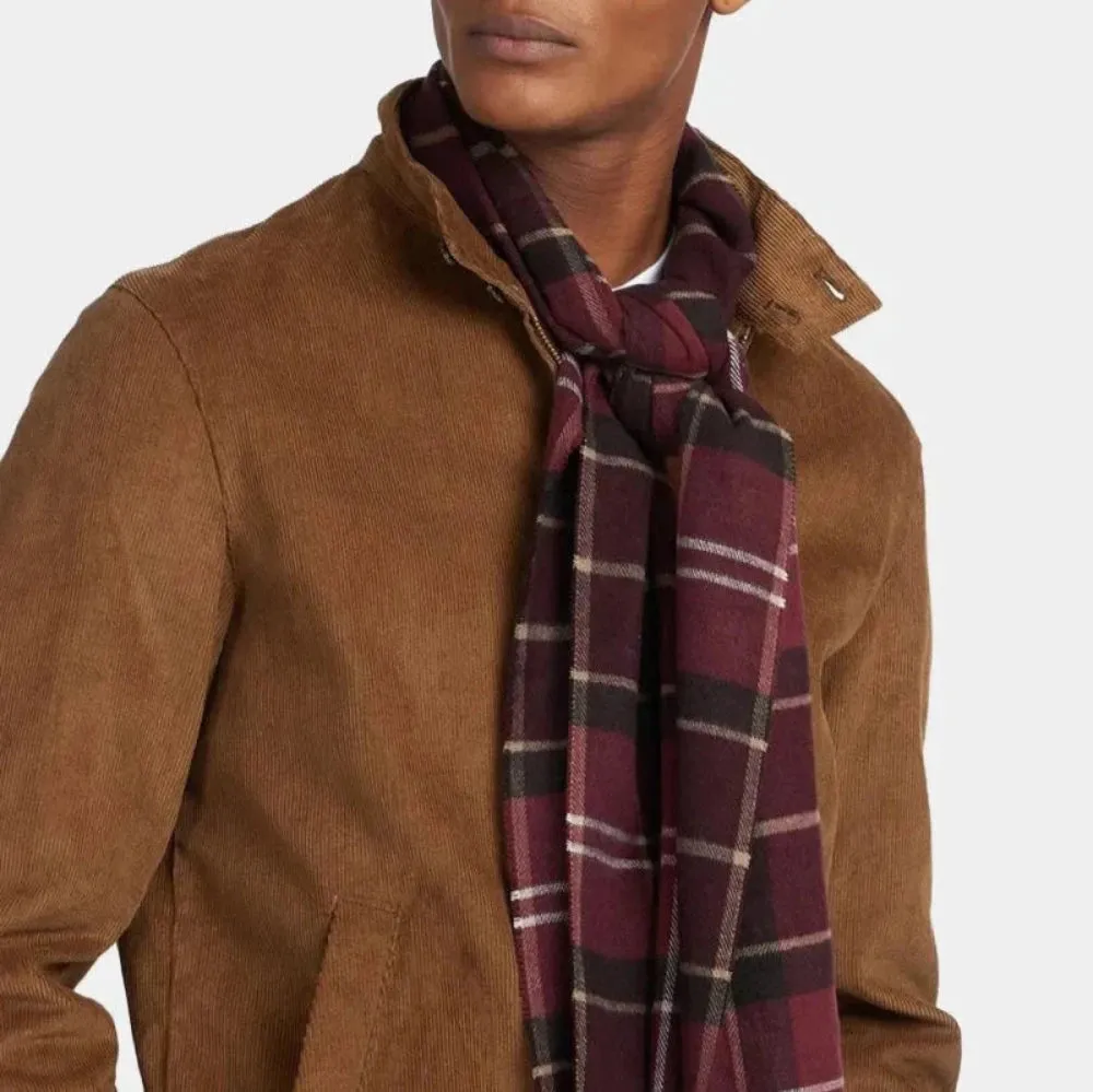 Barbour Galingate Tartan Scarf in Winter Red