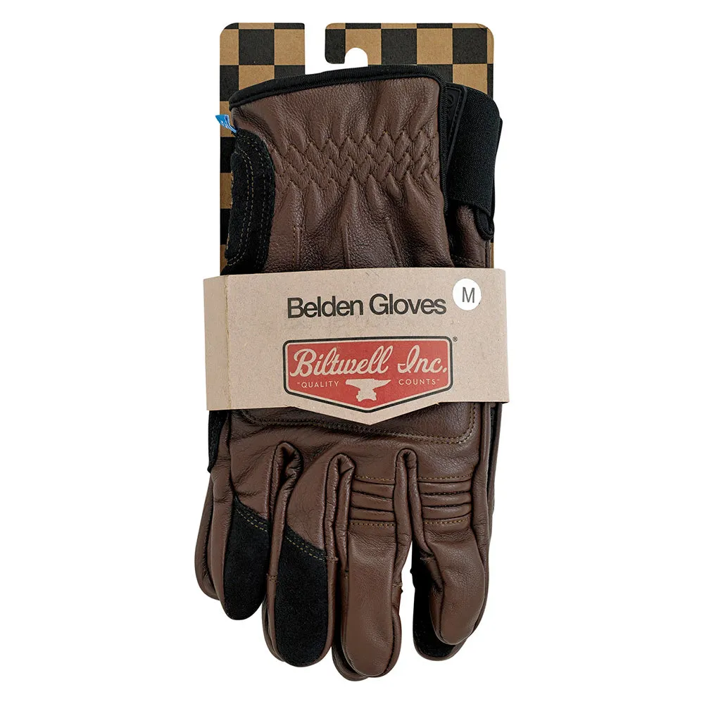 BILTWELL BELDEN LEATHER GLOVE [CHOCOLATE]