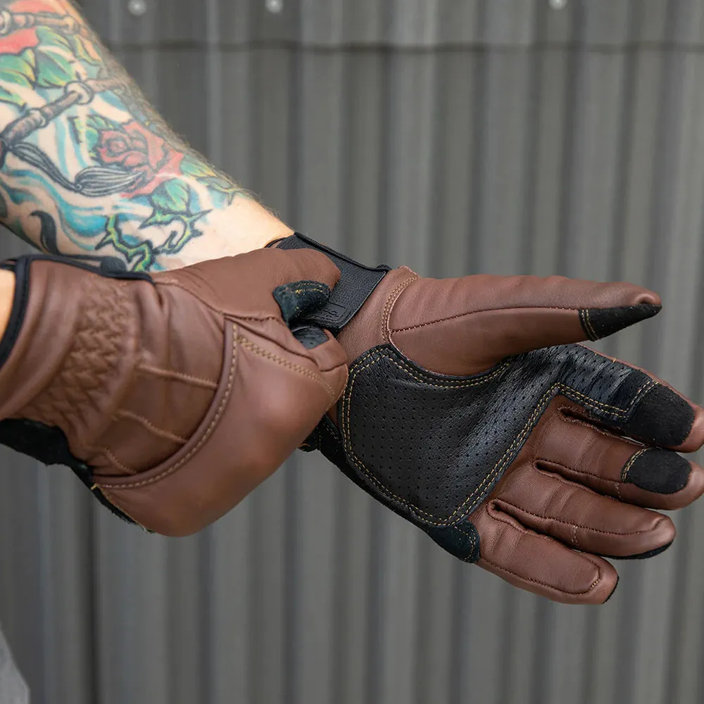 BILTWELL BELDEN LEATHER GLOVE [CHOCOLATE]