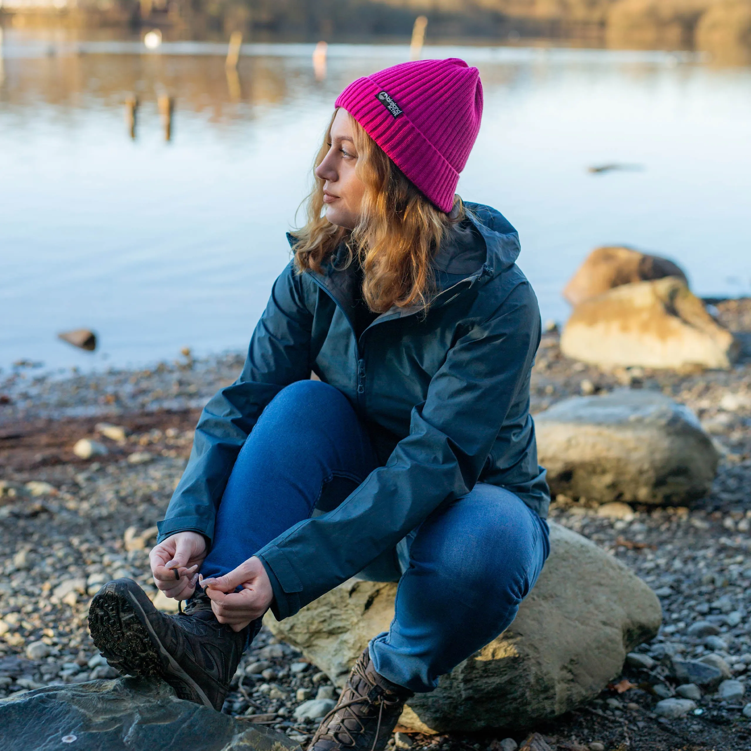 Birkett Ribbed Knit Beanie Hat - Pop Tones