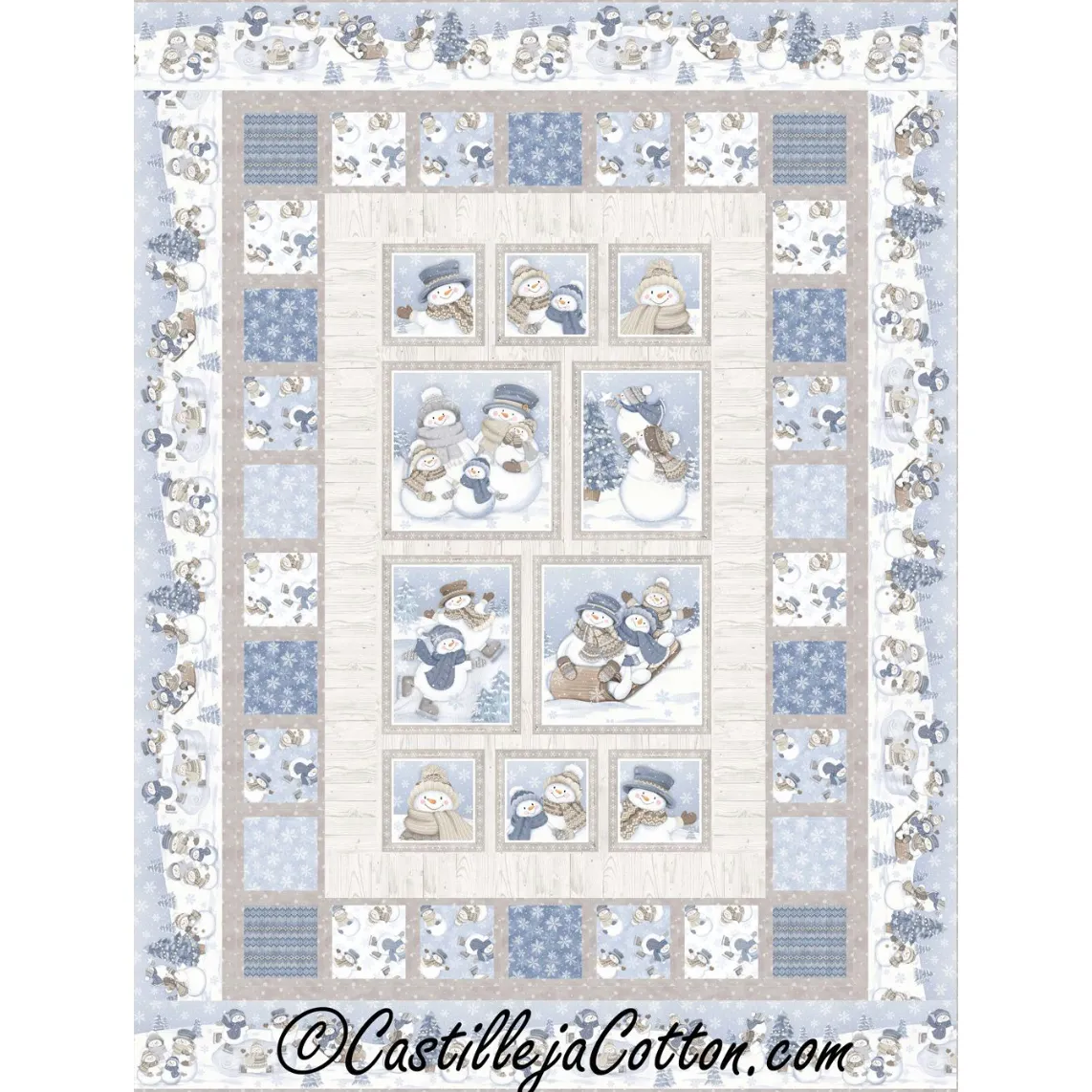 Bound to be Quilting ~ Snow Folk Fun Quilt Pattern