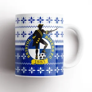 Bristol Rovers Christmas Halves Knitted Mug