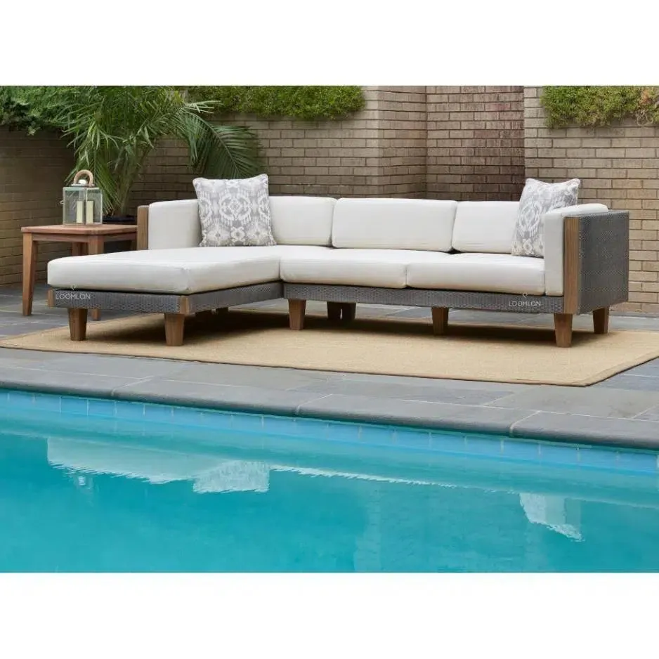 Catalina Left Arm Loveseat Sectional All Weather Wicker Furniture