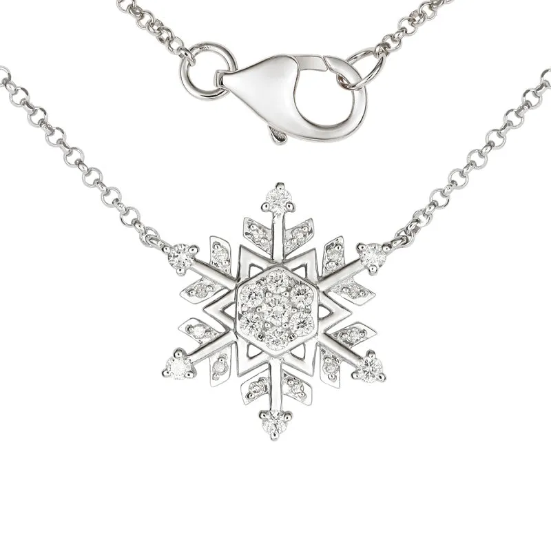 Diamond Snowflake Necklace