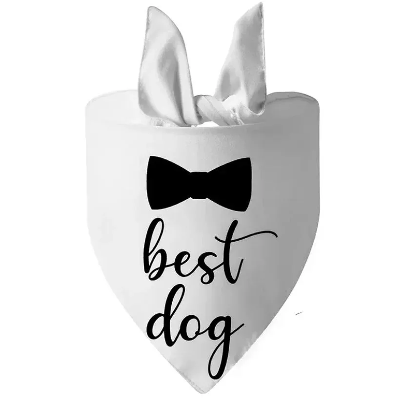 Dog Wedding Scarf Bandana Best Man Scarf for Dog, Dog Best Man Scarf, Best Man Dog Neck Scarf, Dog Wedding Scarf, Dog Ring Bearer