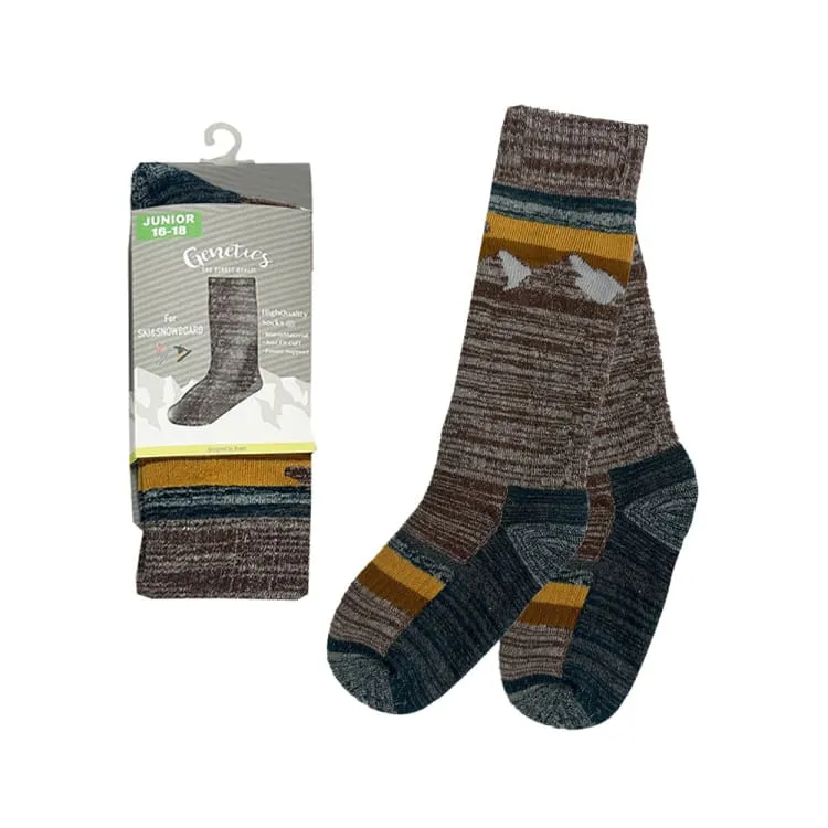 Genetics Kids Snow Socks-KHAKI