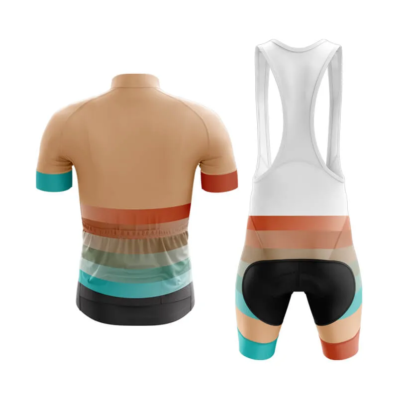 Gradient Frequency Club Cycling Kit (Beige-Orange-Teal)