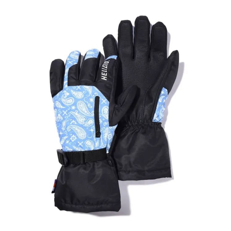 Helloid Five Finger Snow Glove-PAISLEY