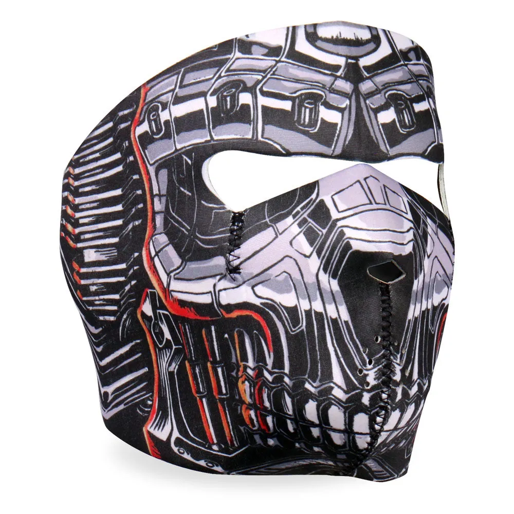 Hot Leathers FMA1022 Robo Skull Neoprene Face Mask