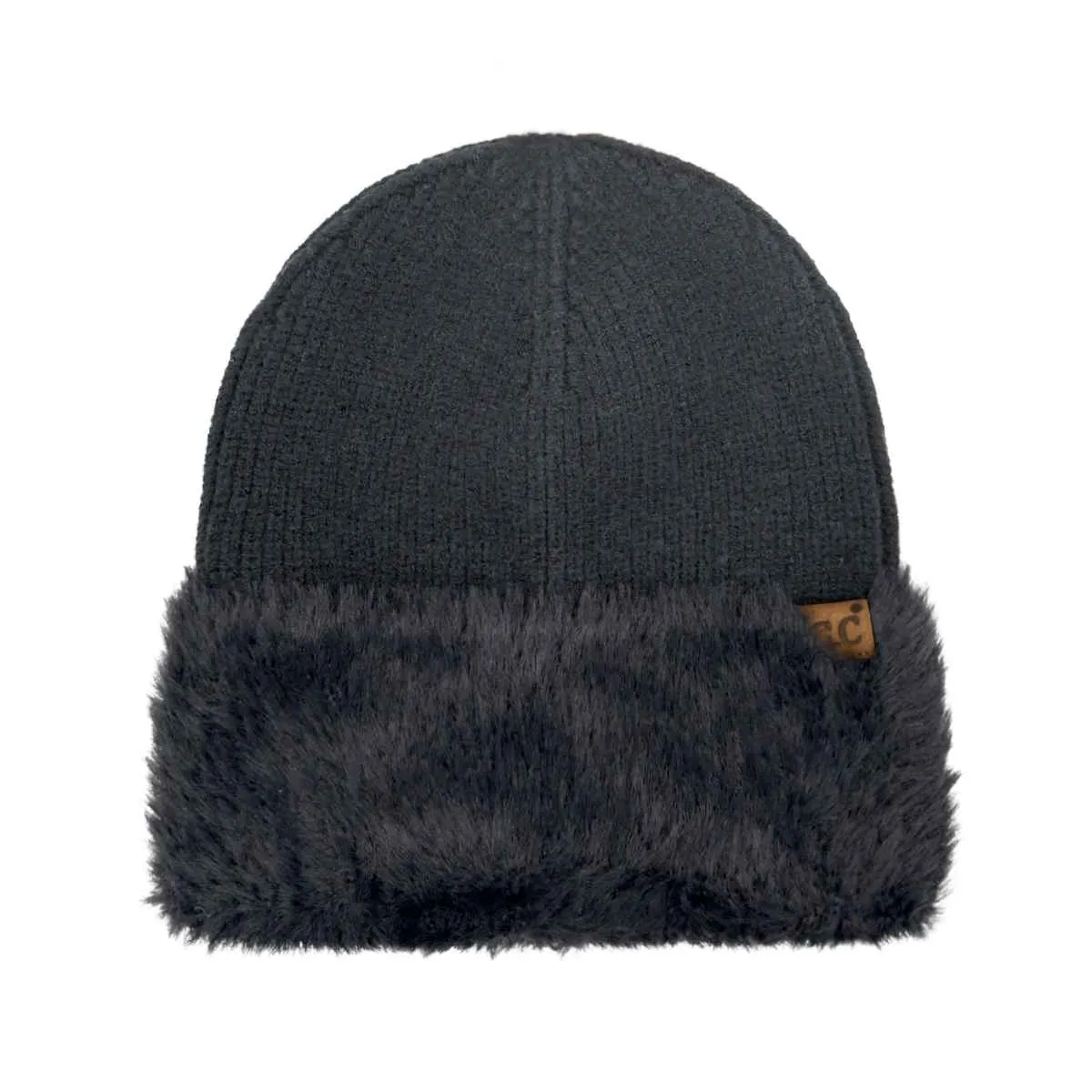 HTE0105 Faux Fur Cuff Beanie