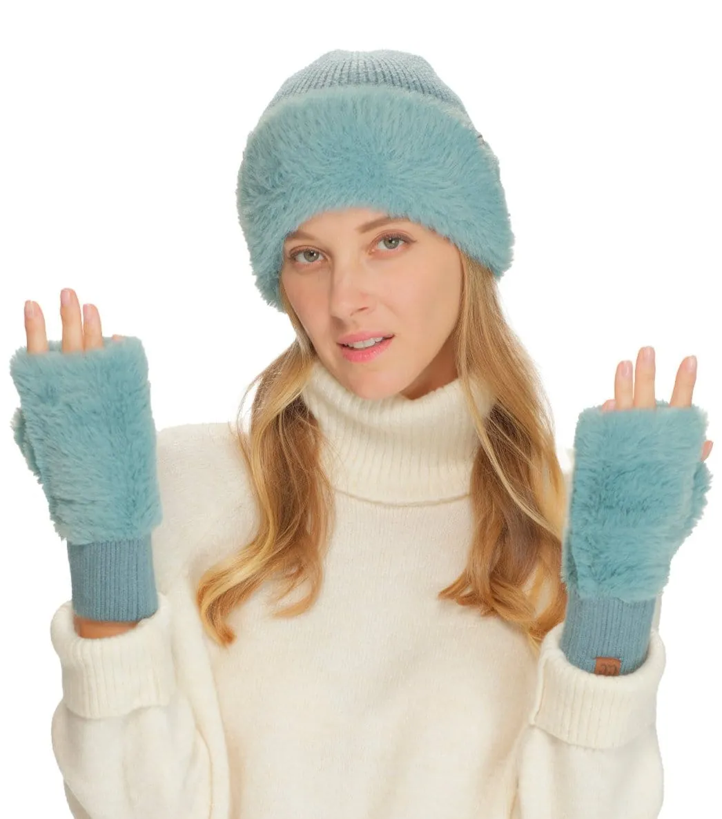 HTE0105 Faux Fur Cuff Beanie