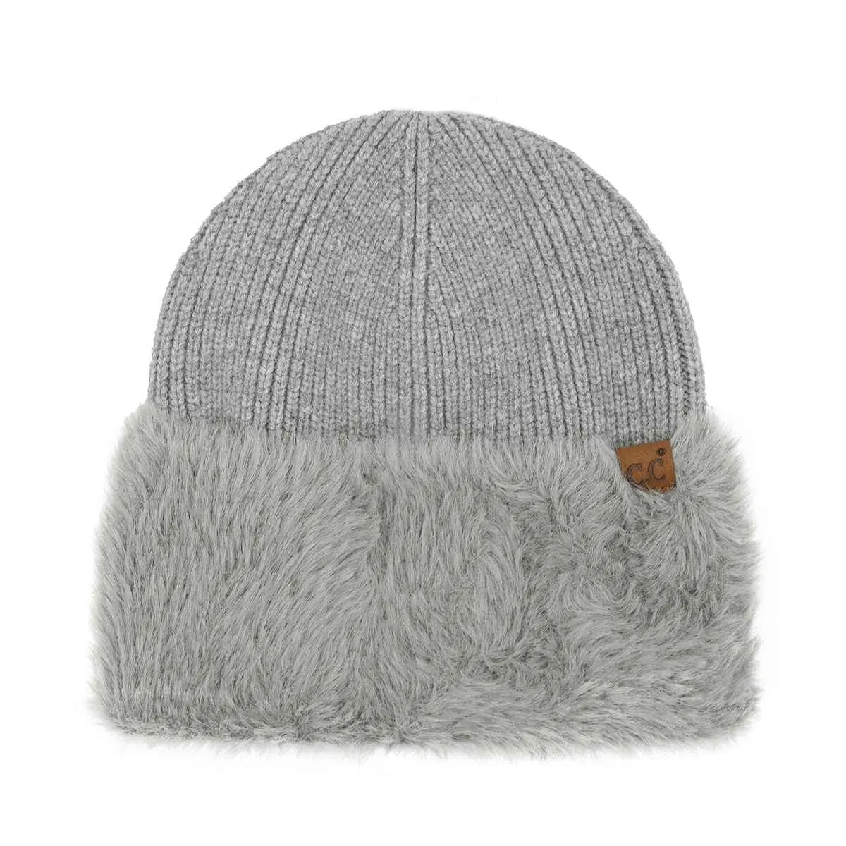 HTE0105 Faux Fur Cuff Beanie