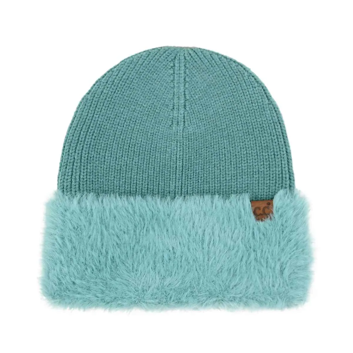 HTE0105 Faux Fur Cuff Beanie