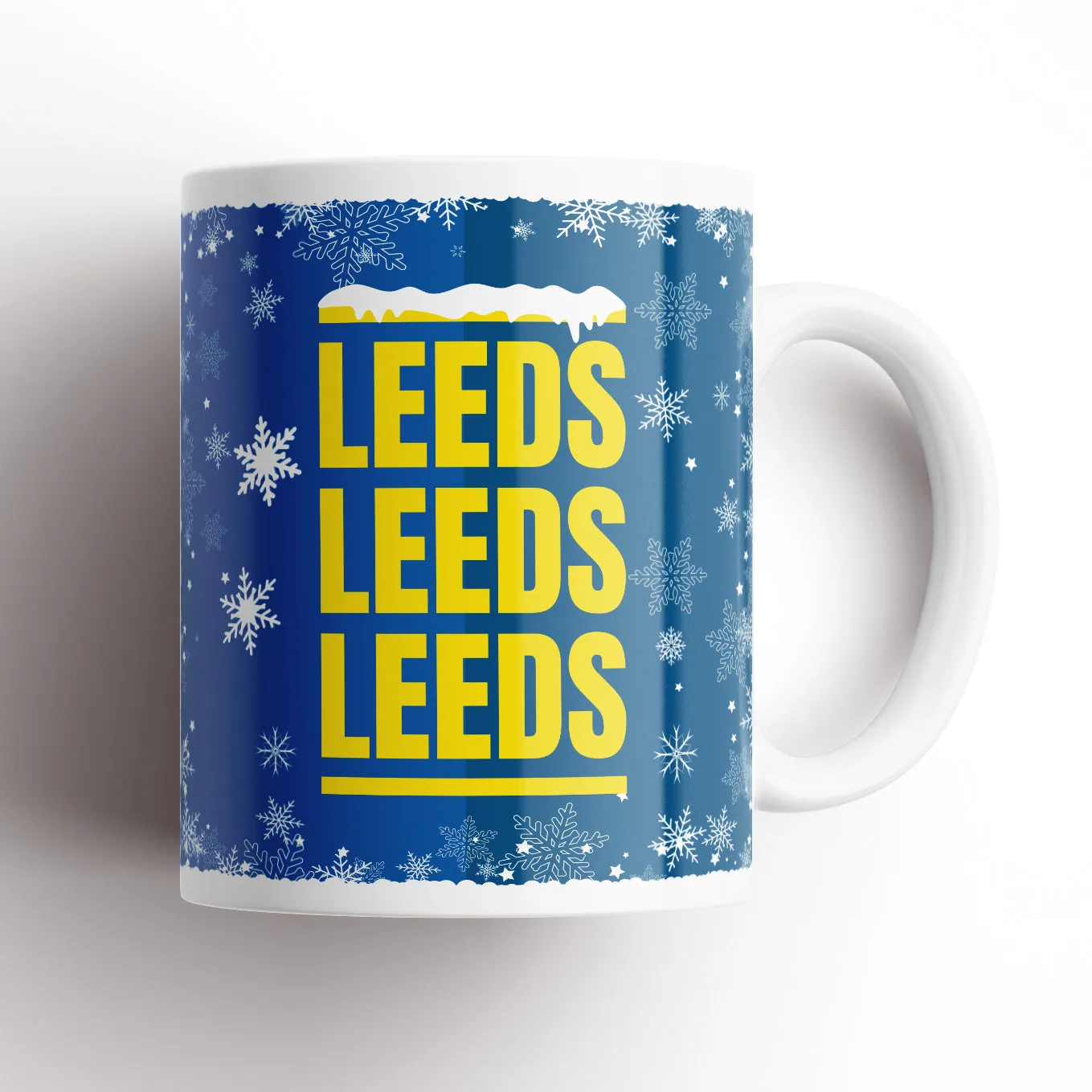 Leeds Blue Snow Christmas Mug