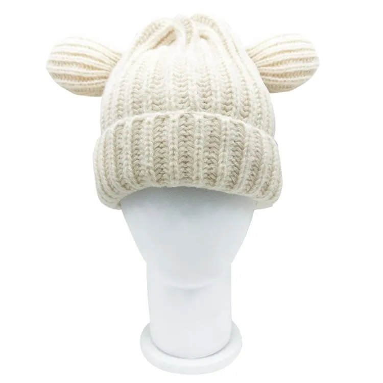 Lux Bear Beanie-WHITE