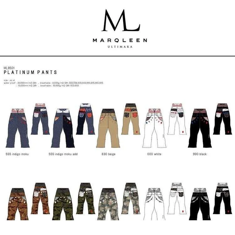 MARQLEEN PLATINUM PANTS (Japanese Brand) ML9501-985 [Unisex]