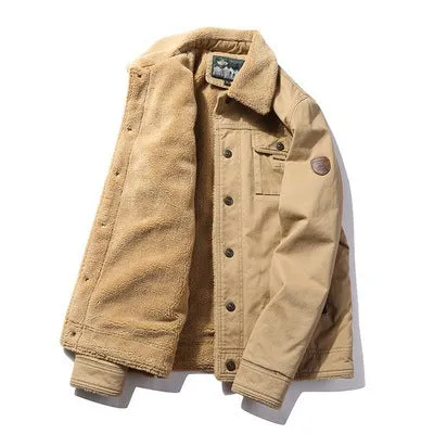 Men's Winter Fleece Cargo Jacket