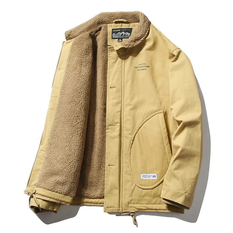 Men's Winter Fleece Cargo Jacket