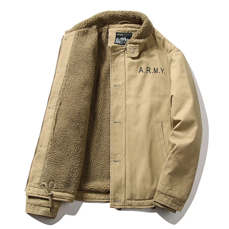 Men's Winter Fleece Cargo Jacket