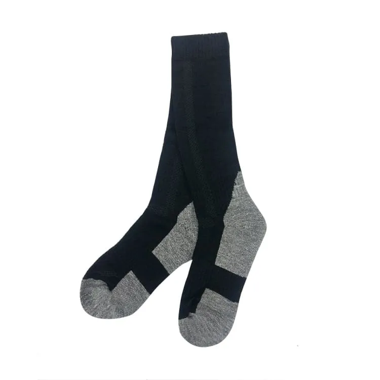 Merino Wool Long Socks-BLACK