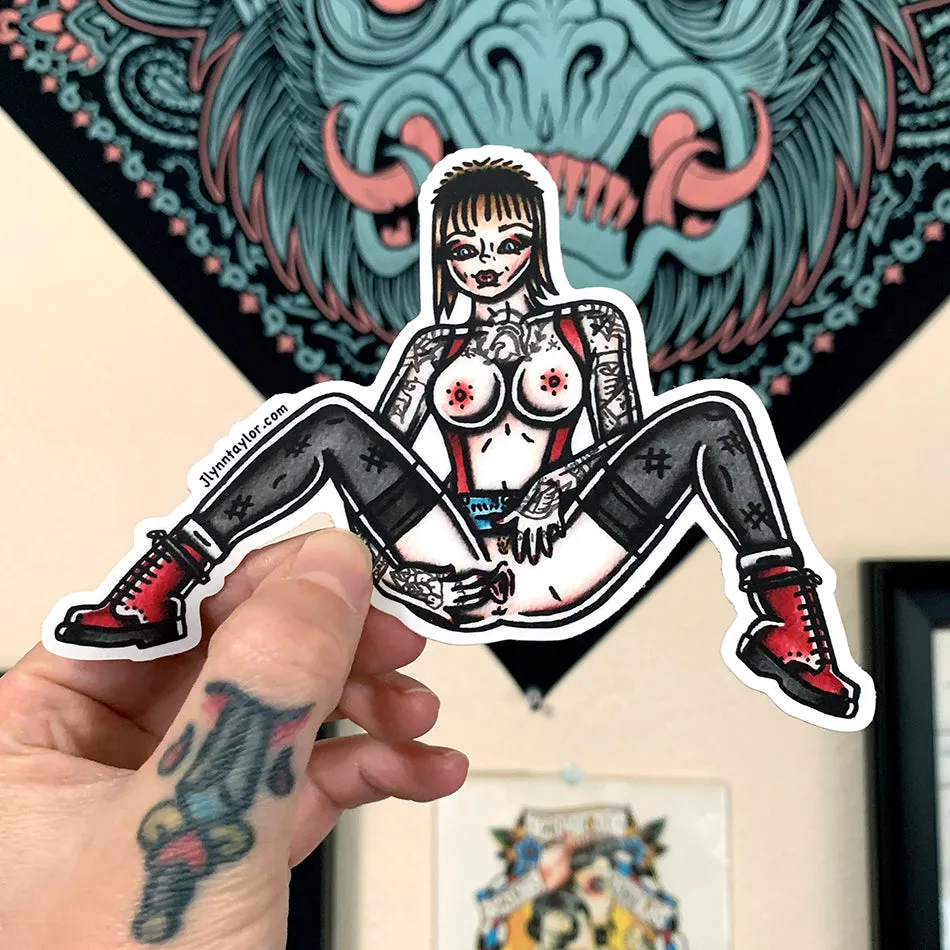 Naughty Skinbyrd Pinup Sticker