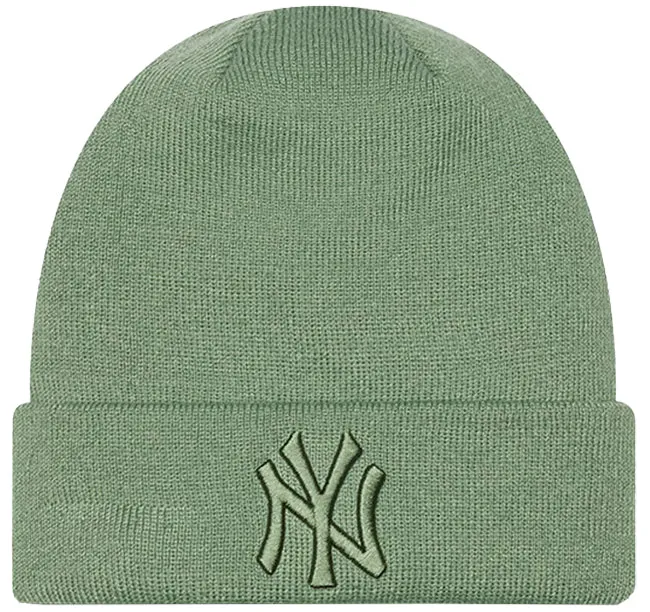 New Era Womens NY Yankees League Essential Beanie Hat Green