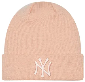 New Era Womens NY Yankees League Essential Beanie Hat Pink