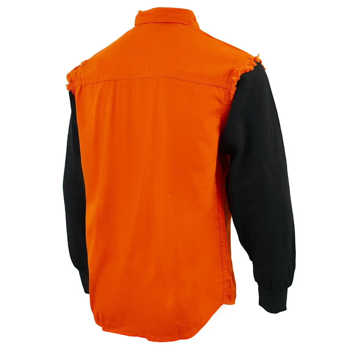 NexGen DM3333 Men's Orange with Black Long Sleeve Button Down Shirt