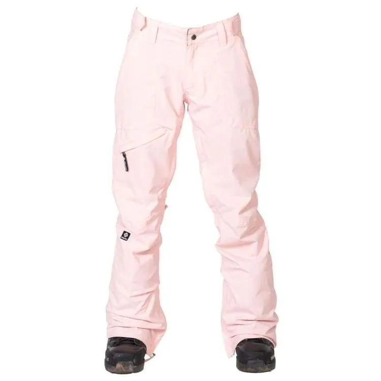 NIKITA Women White Pine Textured Snow Pants-Blush Pink