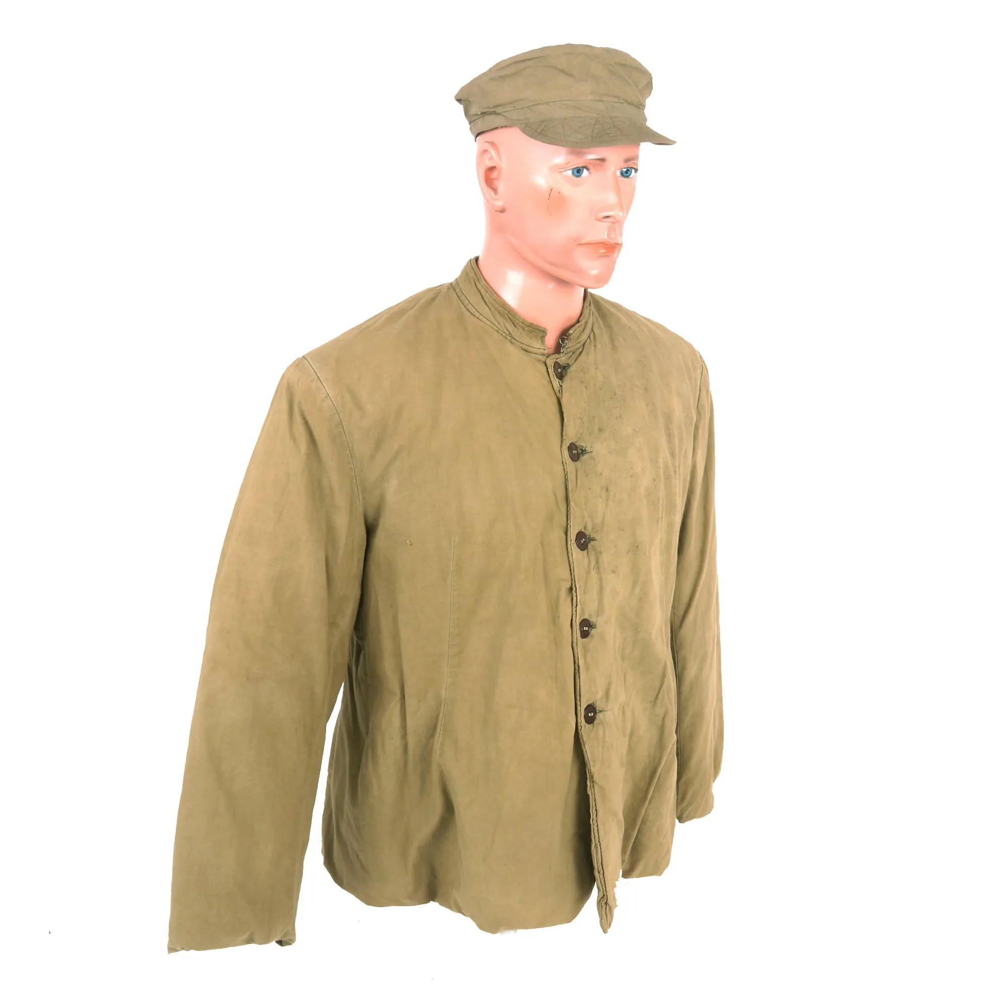 Original Chinese Korean War ChiCom Padded Jacket & People’s Army Summer Field Cap