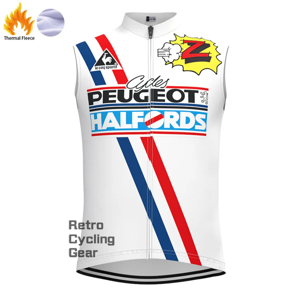 PEUGEOT Halfords Fleece Retro Long Cycling Kits