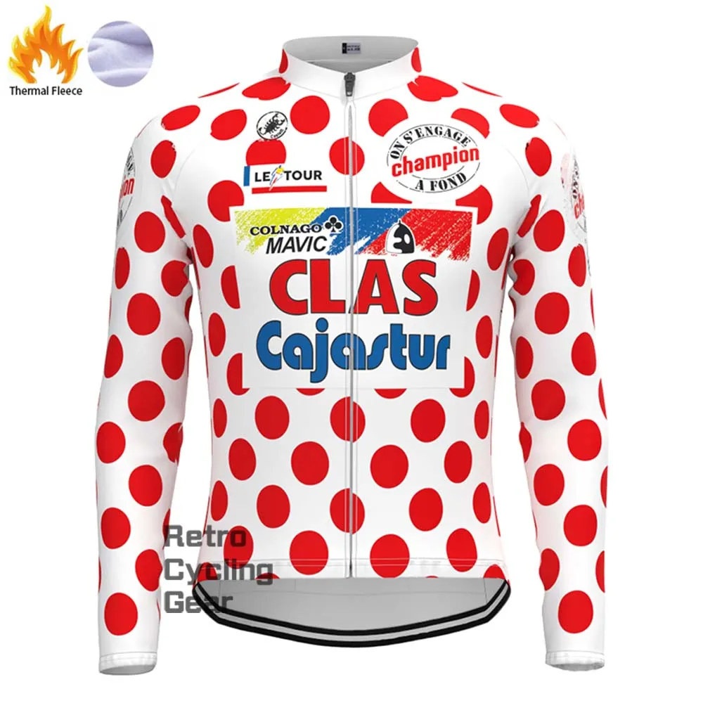 Red dot CLAS Fleece Retro Long Cycling Kits