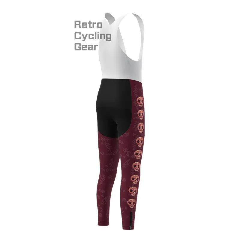 skull Fleece Bib Cycling Pants