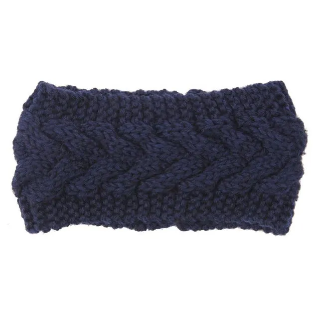 Solid Wide Knitting Woolen Headband Winter Warm Ear Crochet Turban Hair Accessories For Women Girl Hair Band Headwraps