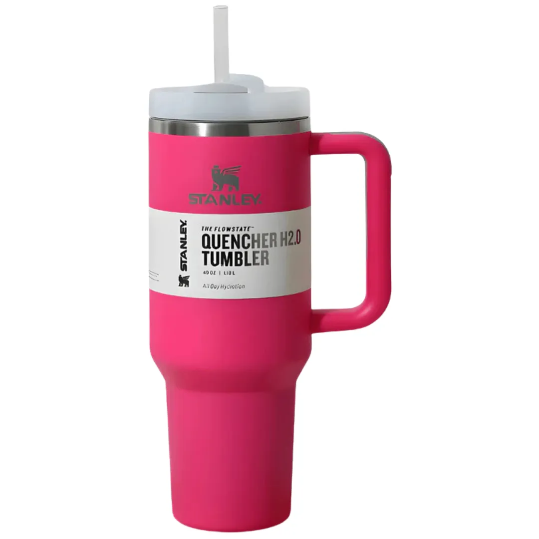 Stanley Pink Quencher Flowstate 40 OZ Tumbler Cup