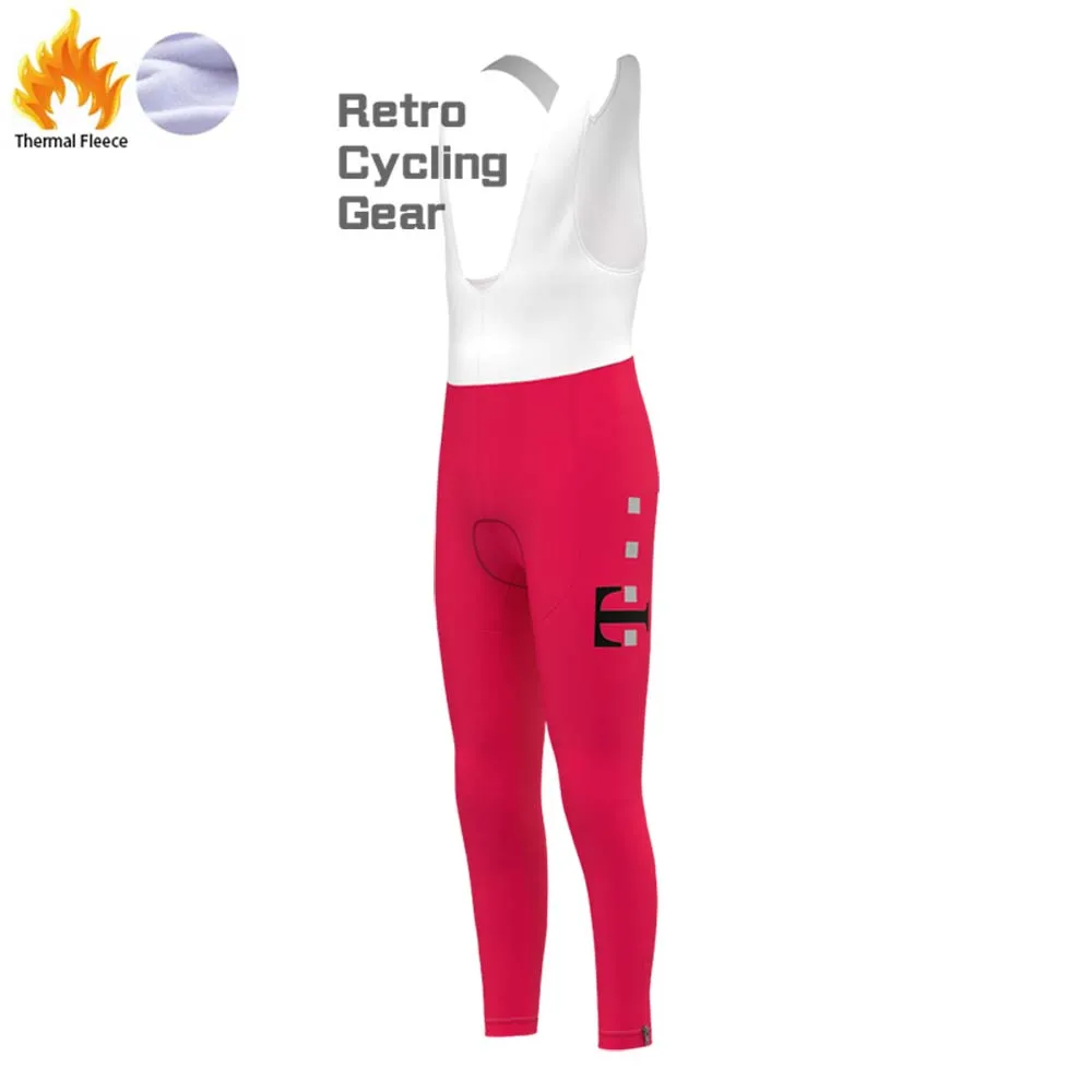 T Red Fleece Retro Long Cycling Kits