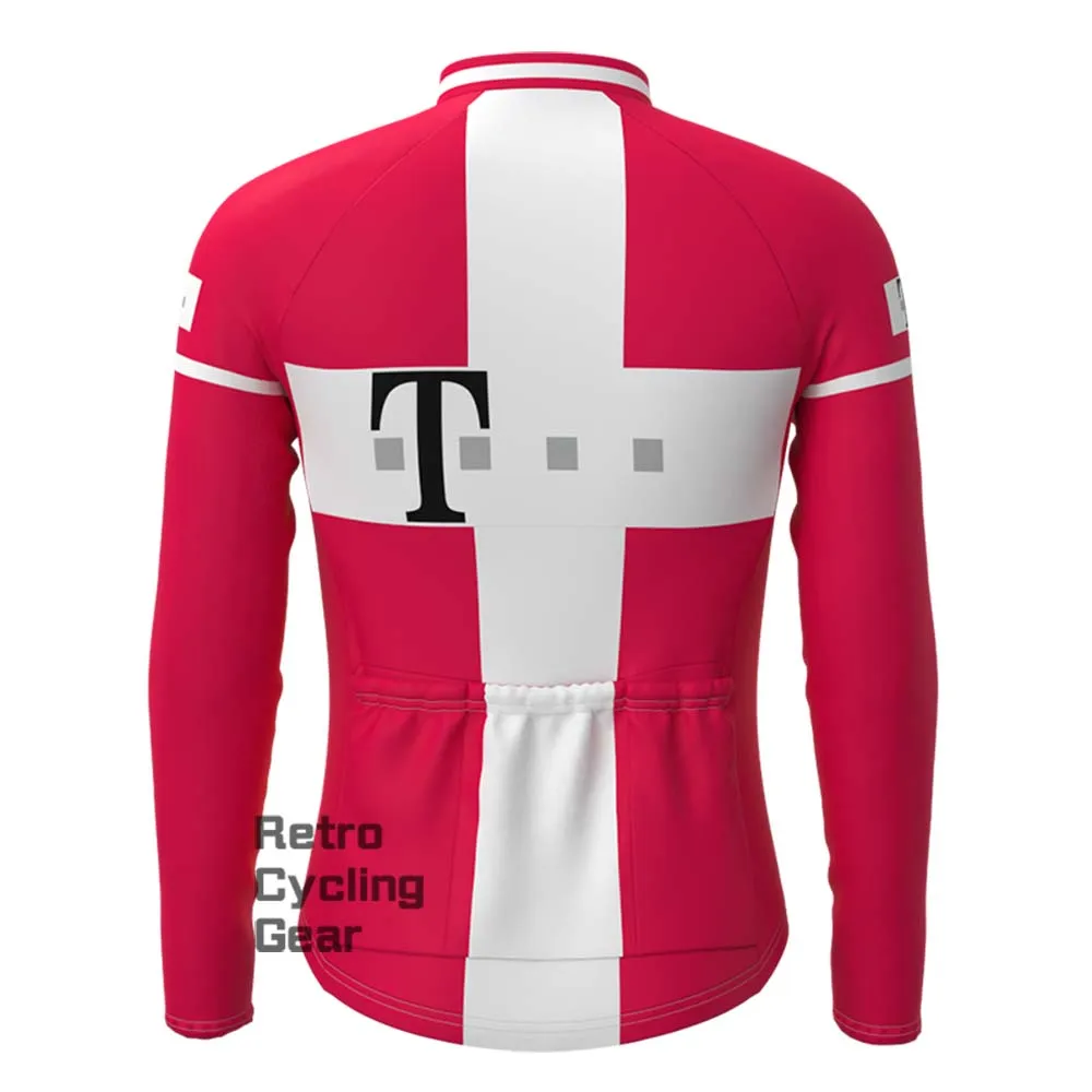 T Red Fleece Retro Long Cycling Kits