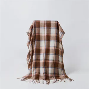 Tartan Plaid Scarf Brown Hues