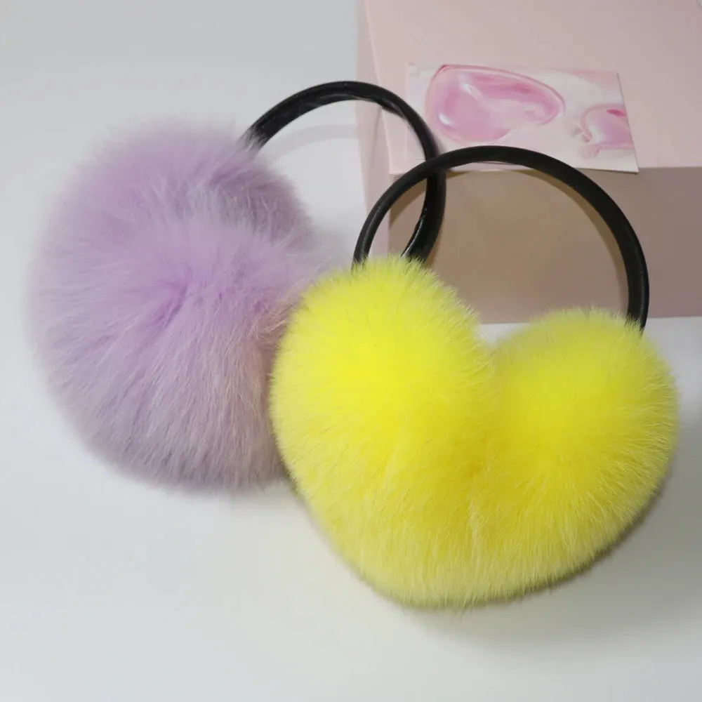 TEEK - Plush Genuine Fox Fluff Earmuffs